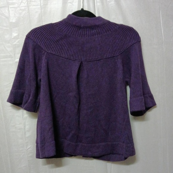 The Limited Purple Ribbed Knit Cardigan Button Up Size Small - Picture 4 of 7